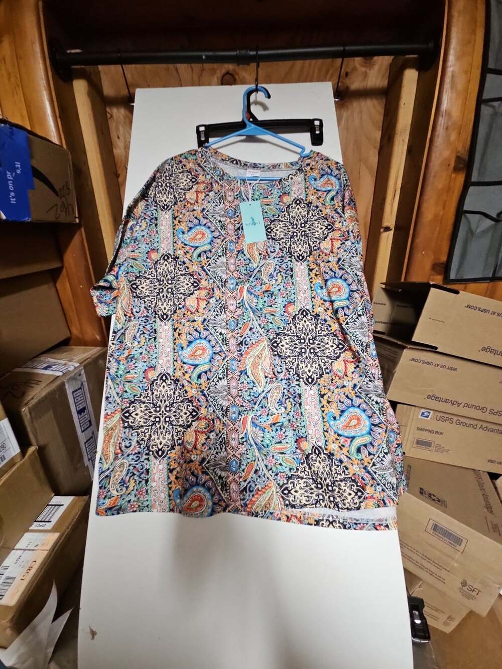 (361) Whooll Shirt Size XXL Multicolor Paisley